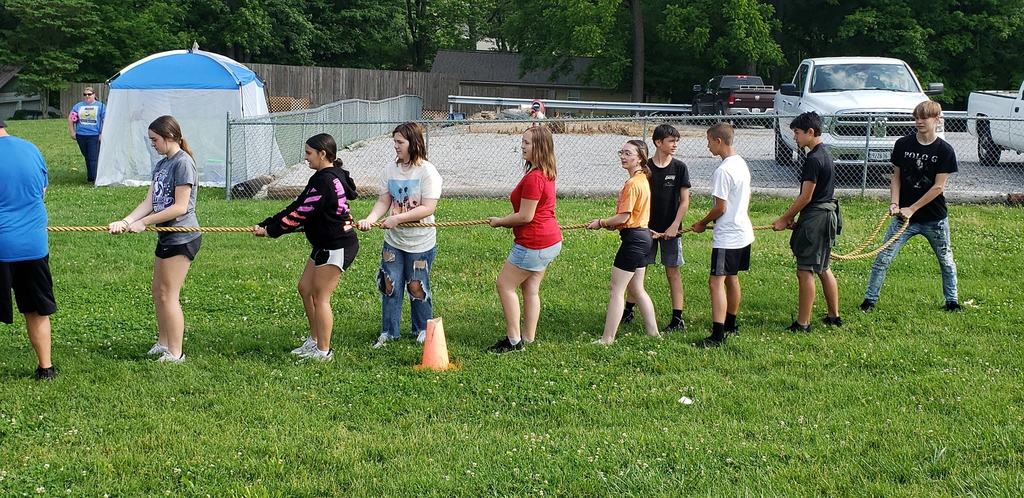 Tug of war at field day